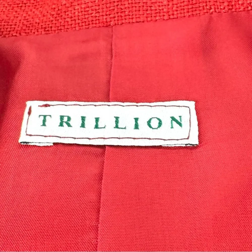 Trillion Vibrant Red Women's‎ Silk Blazer